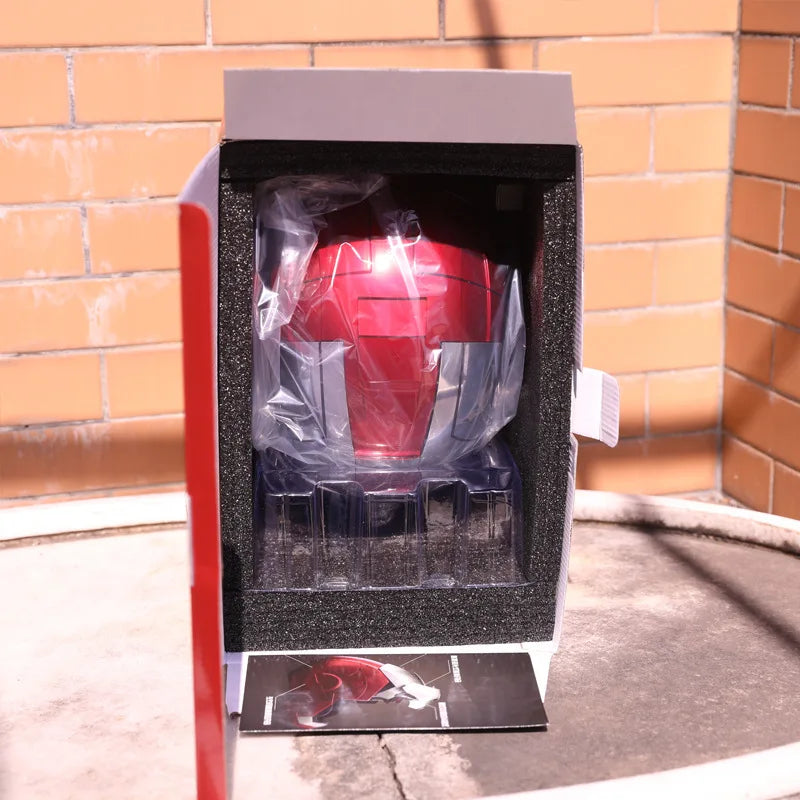 Iron Man MK5 Helmet 1:1 Wearable Voice Control JARVIS Electronic LED Eyes Cosplay Mask Silver Gold Open Close