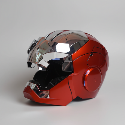 Iron Man MK5 Helmet 1:1 Wearable Voice Control JARVIS Electronic LED Eyes Cosplay Mask Silver Gold Open Close