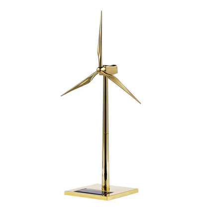 DIY Puuzzle™ | DIY 3D Metal Windmill Solar Powered Wind Turbine Assembly Model Golden - DIY Puuzzle