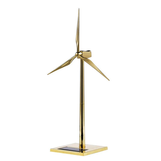 DIY Puuzzle™ | DIY 3D Metal Windmill Solar Powered Wind Turbine Assembly Model Golden - DIY Puuzzle