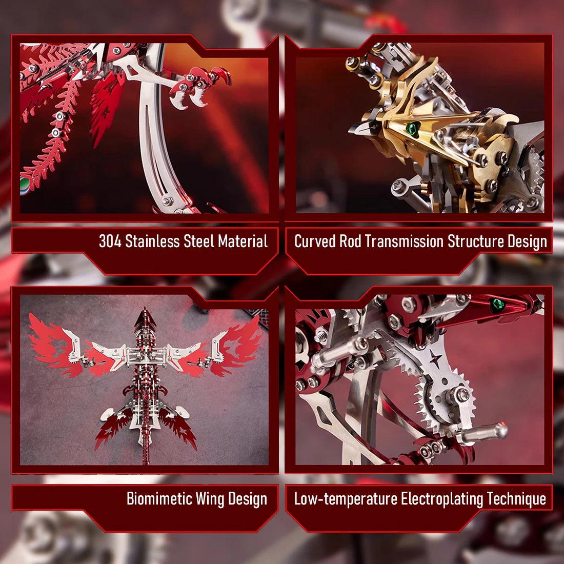 DIY Puuzzle™ | Phoenix Rising 3D Mechanical Stainless Steel Bionic Assembly Kit - DIY Puuzzle