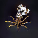 DIY Puuzzle™ | DIY 3D Metal Steampunk Galaxy Craft Puzzle Mechanical Octopus with Desk Lamp Model-1060PCS - DIY Puuzzle