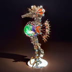 DIY Puuzzle™ | DIY 3D Metal Steampunk Mechanical Seahorse Puzzle with Lamp Model-2100PCS - DIY Puuzzle