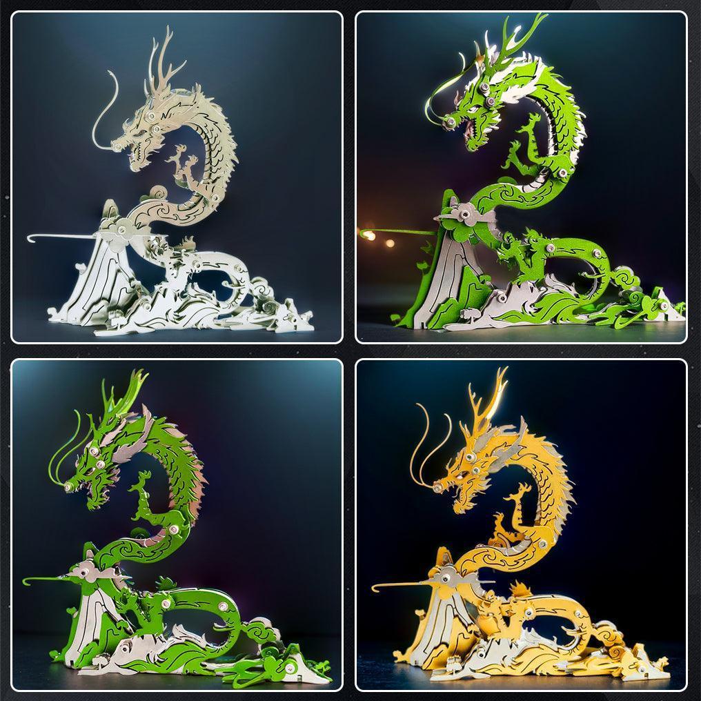 DIY Puuzzle™ | Dragon on the Mountain Mythical Creature Model Kit - DIY Puuzzle