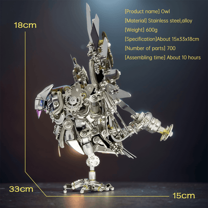 DIY Puuzzle | 3D Nocturnal Owl DIY Steampunk Metal Assembly Animal Model - DIY Puuzzle