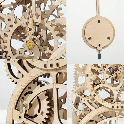 DIY Puuzzle™ | Temporal Craftsman Functional Wooden Pendulum Clock Kit - DIY Puuzzle
