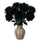 DIY Puuzzle | Eternal Black Rose Bouquet Building Blocks - DIY Puuzzle