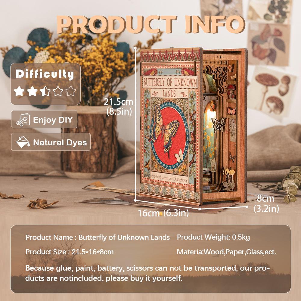 DIY Puuzzle™ | DIY Booknook Kit (Butterfly of the Unknow Lands) - DIY Puuzzle