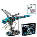 Premium mechanical dragonfly building blocks set with LED lights and Technic-style joints for AFOL collectors and advanced builders
