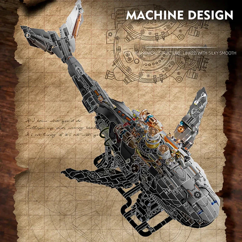 DIY Puuzzle | Mechanical Whale Building Blocks Set LEGO