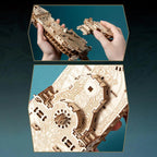 DIY Puuzzle™ | Secrets of the Aether 3D Steampunk Pirate Ship Wooden Assembly Kit - DIY Puuzzle