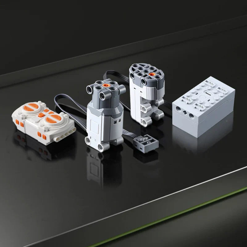 Premium building blocks racing car model with technical components and remote control functionality