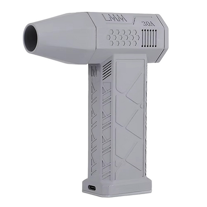 Professional handheld turbojet fan with 130000 RPM brushless motor and LED lighting for powerful air blowing and precision cleaning task