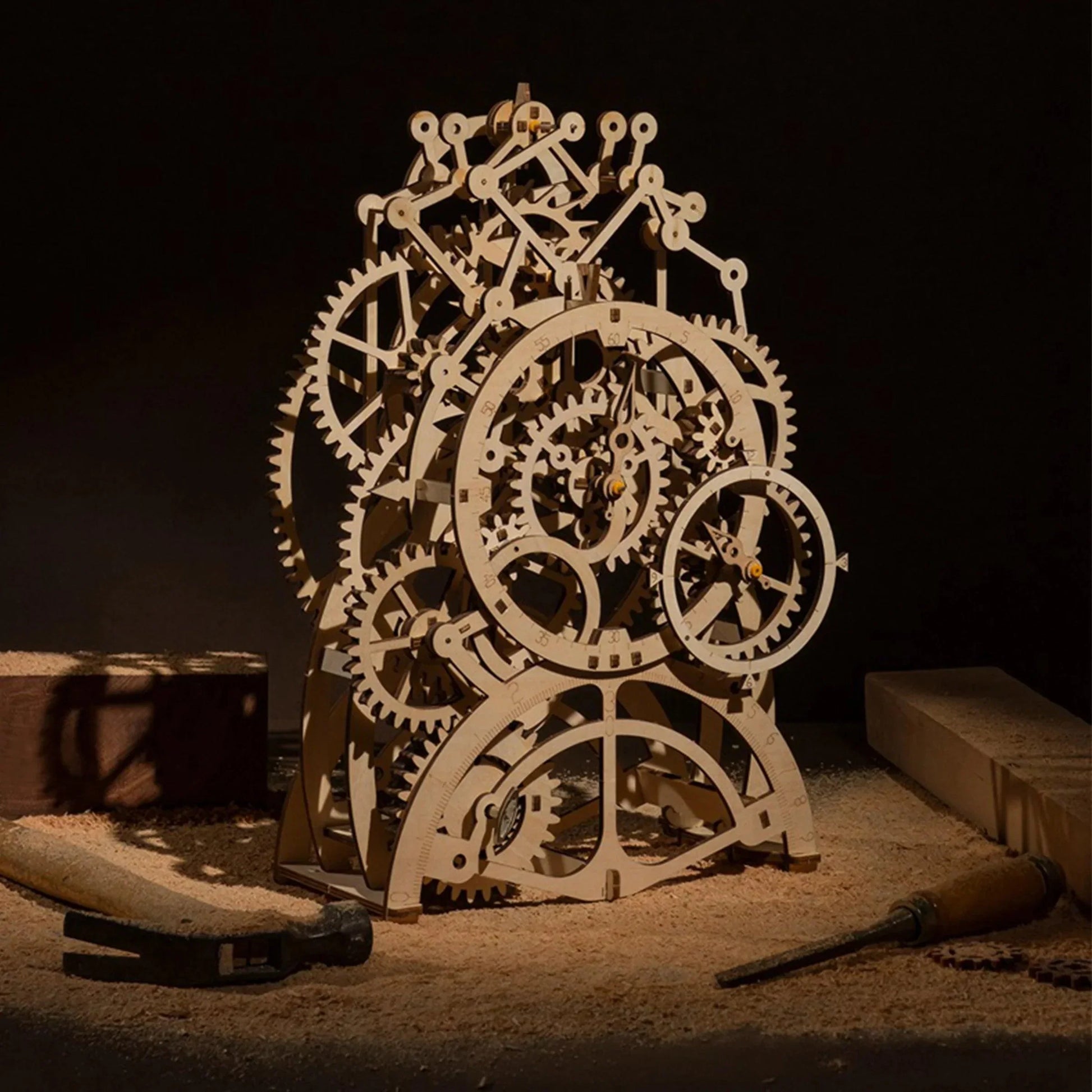 DIY Puuzzle™ | Temporal Craftsman Functional Wooden Pendulum Clock Kit - DIY Puuzzle