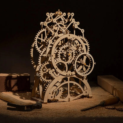 DIY Puuzzle™ | Temporal Craftsman Functional Wooden Pendulum Clock Kit - DIY Puuzzle