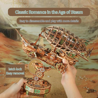 DIY Puuzzle™ | Sailing In Fog - 3D Mechanical Airship Puzzle - DIY Puuzzle