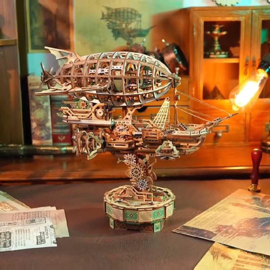 DIY Puuzzle™ | Sailing In Fog - 3D Mechanical Airship Puzzle - DIY Puuzzle