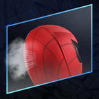 Spider-Man superhero mask with electronic moving eyes and LED lights for cosplay and Halloween costumes