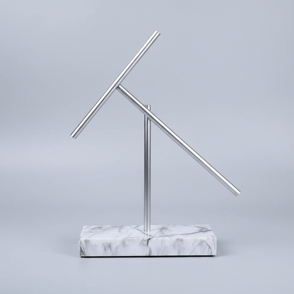 White mosaic Infinite Motion Kinetic Sculpture Pendulum- Iron Man 2 Swinging Sticks